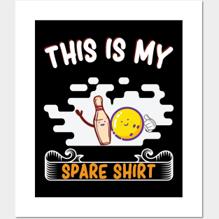 Funny Bowling Quote Bowler Present Tee, Cool Spare T-Shirt Posters and Art